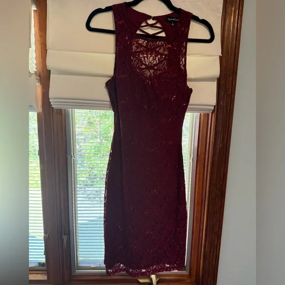 Sequin Hearts | Dresses | Sequin Hearts Deep Red Sequin Lace Dress | Poshmark Sequin Hearts | Dresses | Sequin Hearts Deep Red Sequin Lace Dress | Poshmark